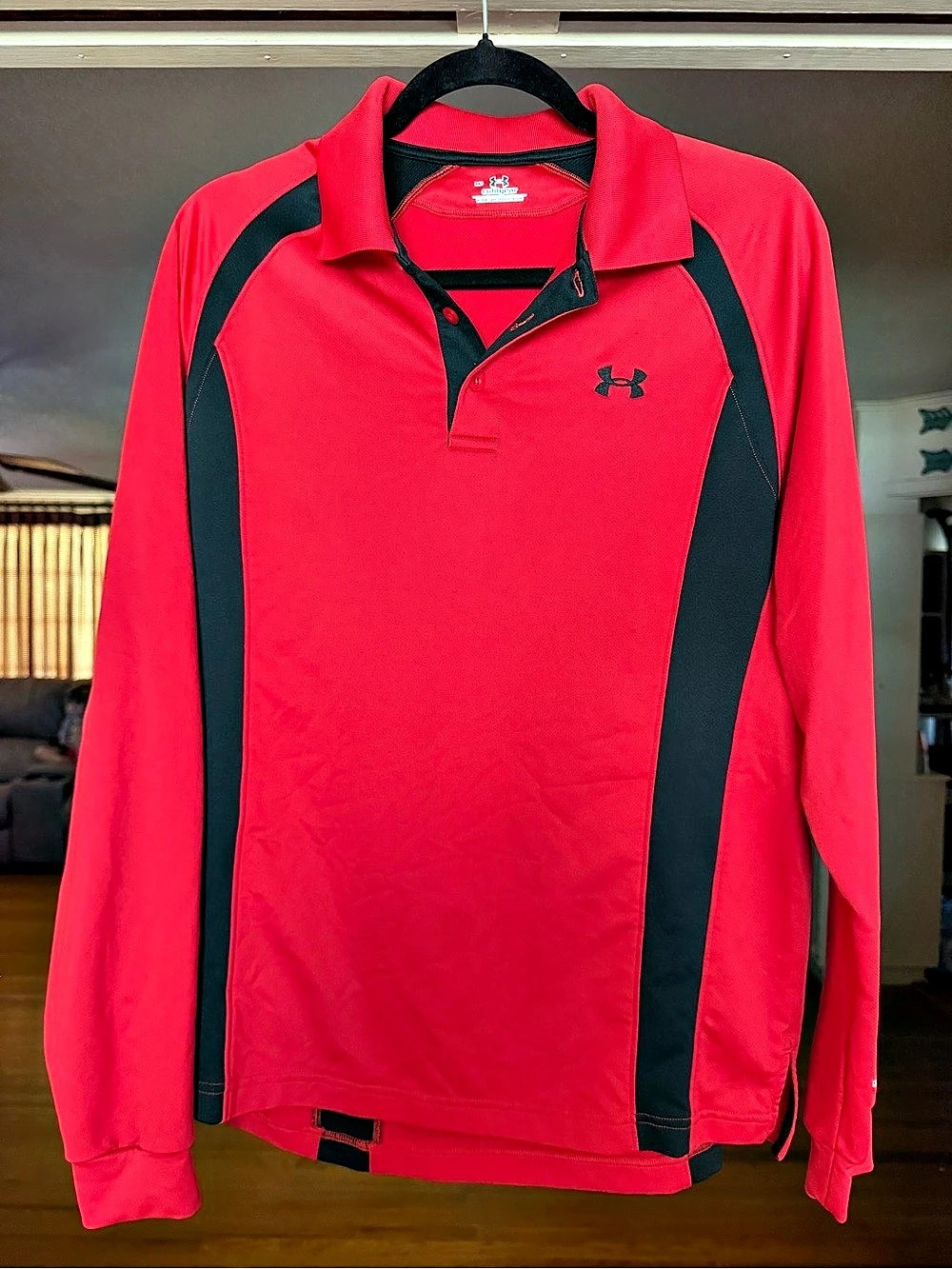 Under Armour ColdGear Men's Color Block Polo Size Medium Like New